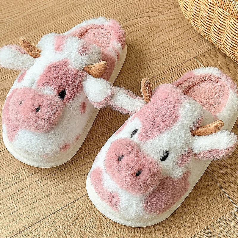 Hank & Betty™ Soft-Stitched Cow Slippers