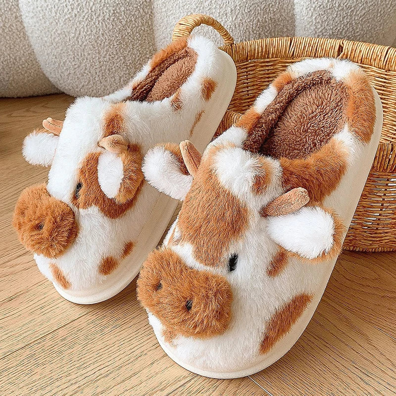 Hank & Betty™ Soft-Stitched Cow Slippers