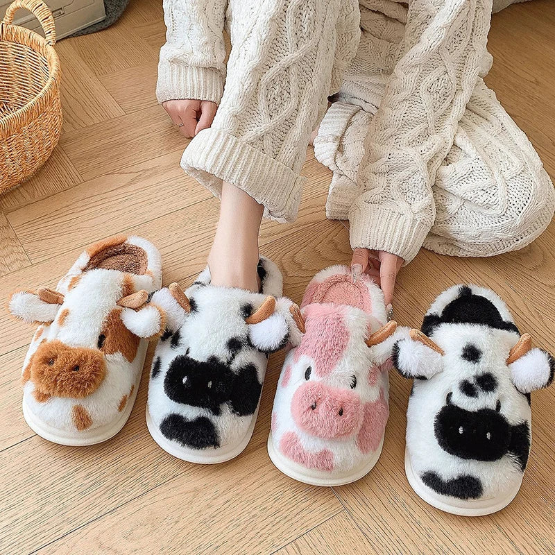 Hank & Betty™ Soft-Stitched Cow Slippers