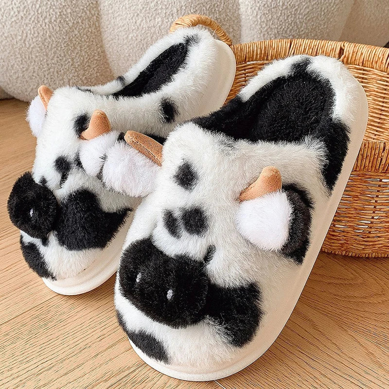 Hank & Betty™ Soft-Stitched Cow Slippers