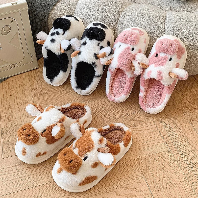 Hank & Betty™ Soft-Stitched Cow Slippers